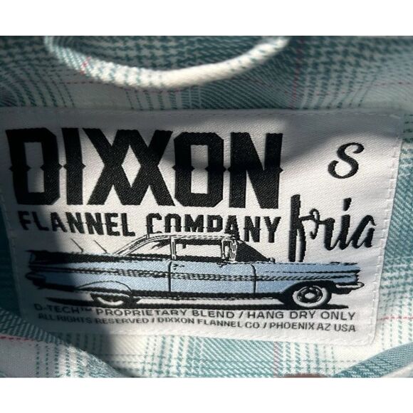 Dixxon Flannel Co Fria Pearl Snap Blue Plaid Shirt Womens Small Western Vixxon - Picture 6 of 6